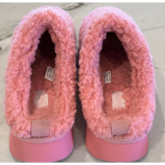 Pink Lily Women's Pink Platform Sherpa Slippers/Mules US 9 - Picture 4 of 6